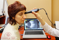 Ultrasound diagnostics of the eyebulb or B-scanning